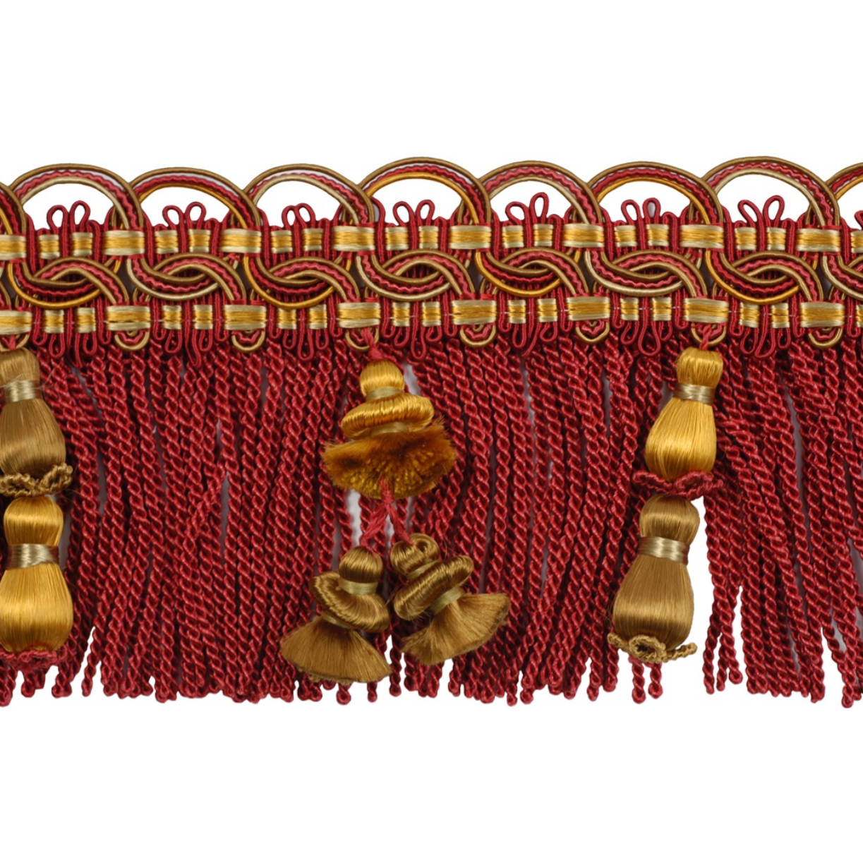 Atelier Tassel Fringe 95mm Trim Rouge