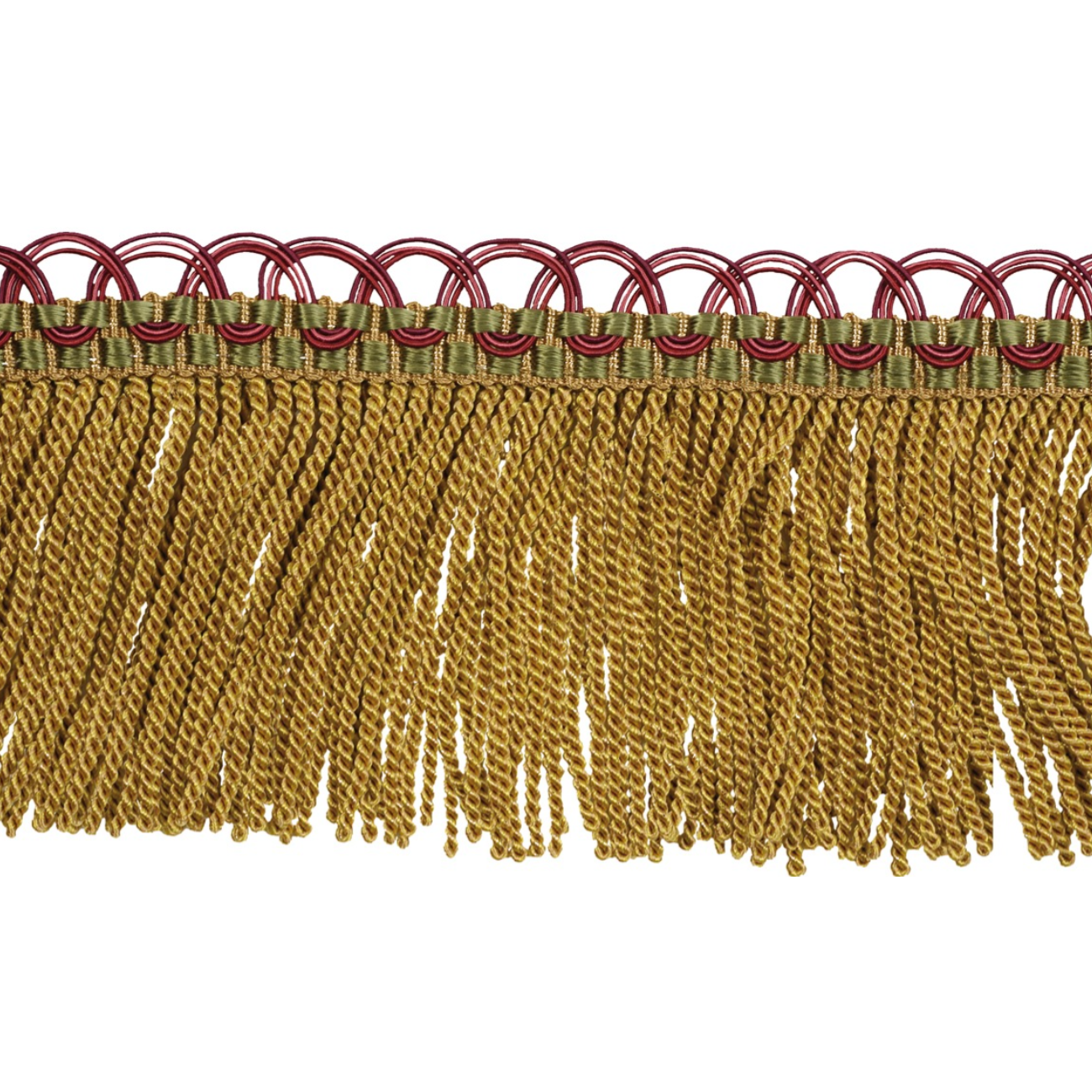 Atelier Twisted Bullion Fringe 80mm Trim Merlot