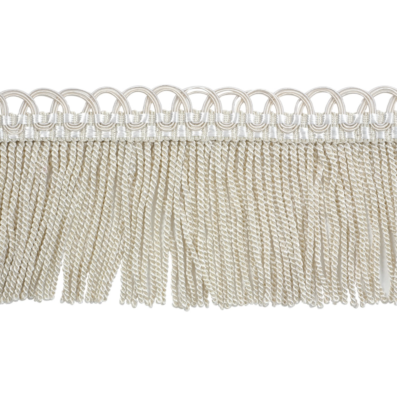 Atelier Twisted Bullion Fringe 80mm Trim Pearl