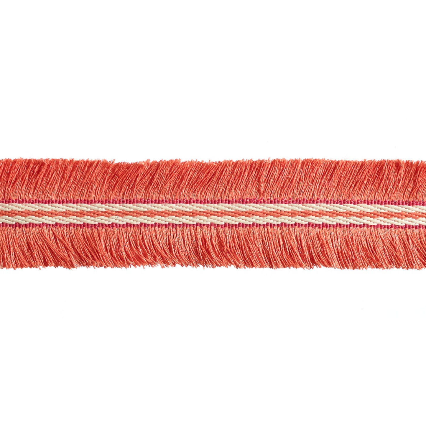 Baya Brush Fringe Braid 45mm Trim Tuscan Rose
