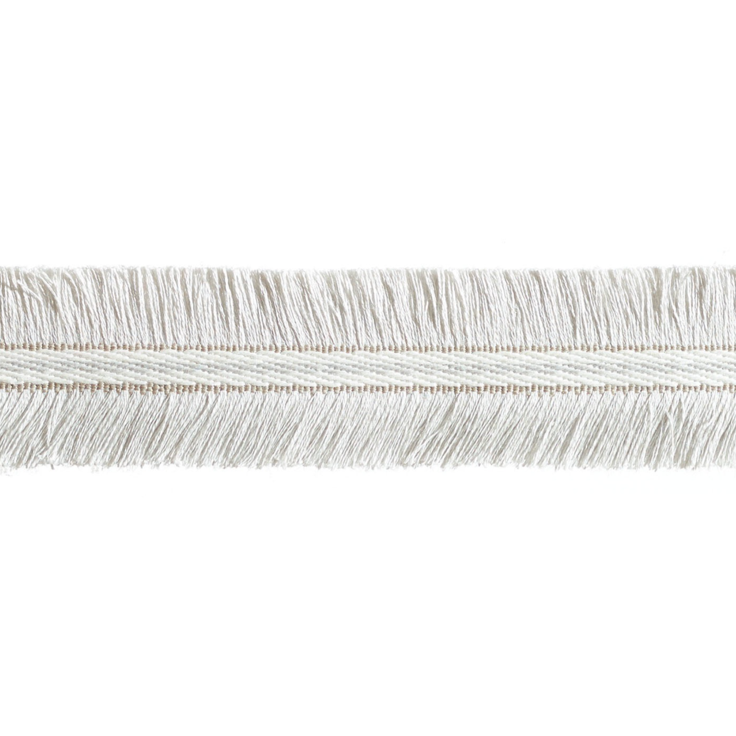 Baya Brush Fringe Braid 45mm Trim Winter Linen
