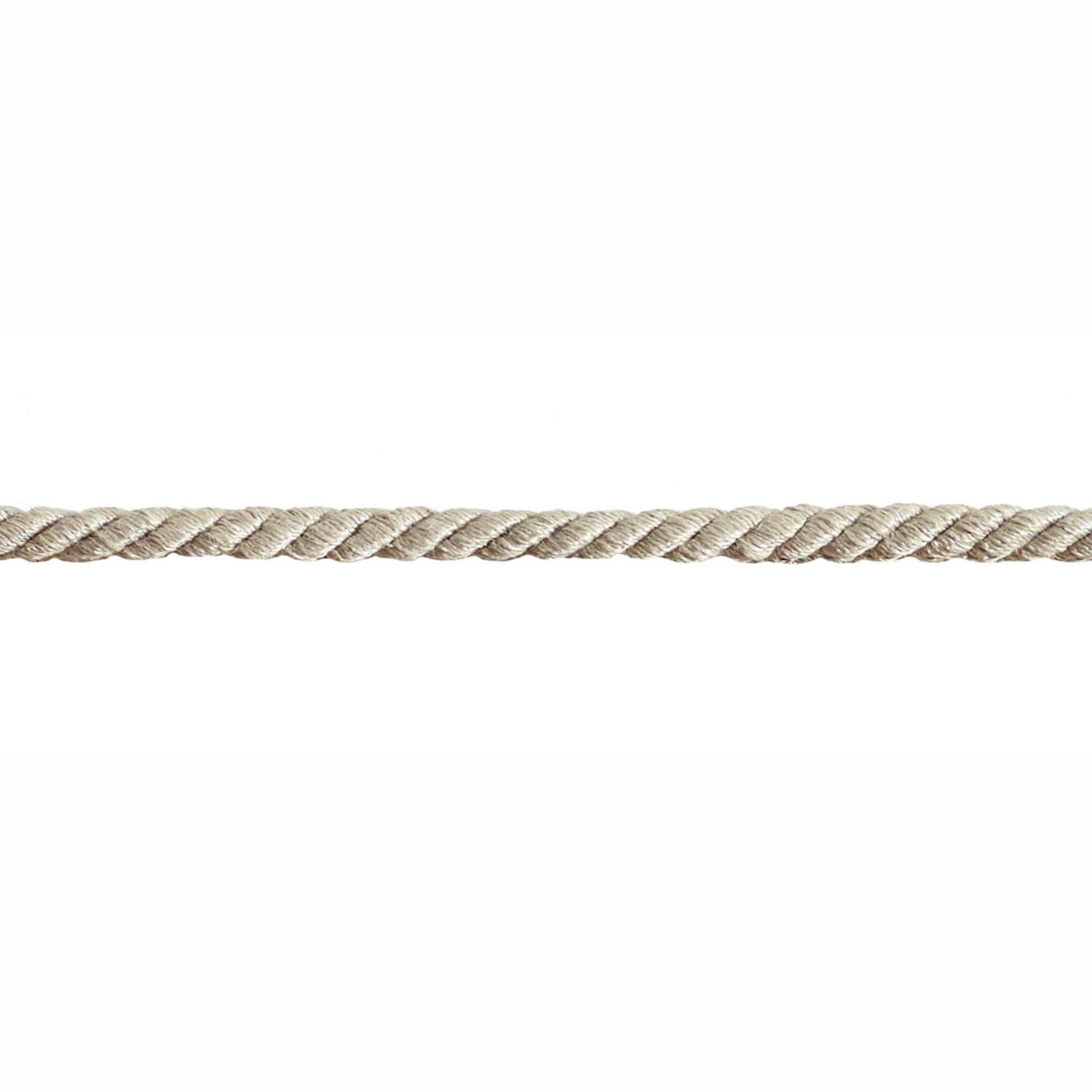 Beige cord trim on a white background
