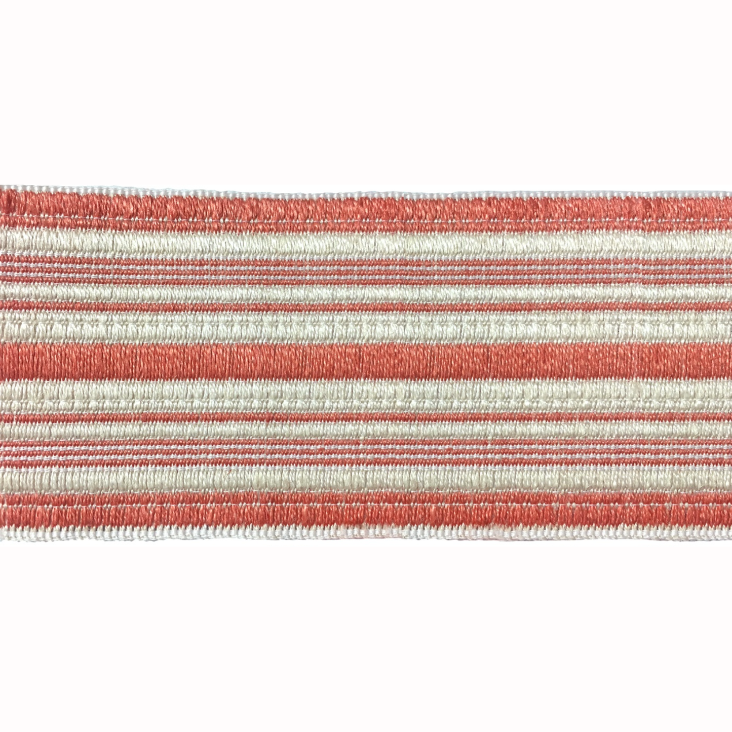 Baya Striped Border Braid 50mm Trim Tuscan Rose