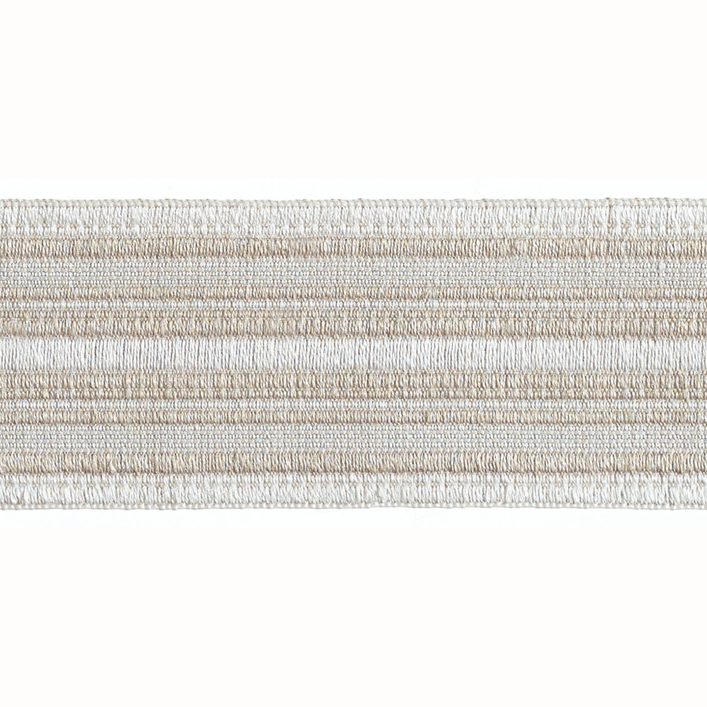 Baya Striped Border Braid 50mm Trim Winter Linen