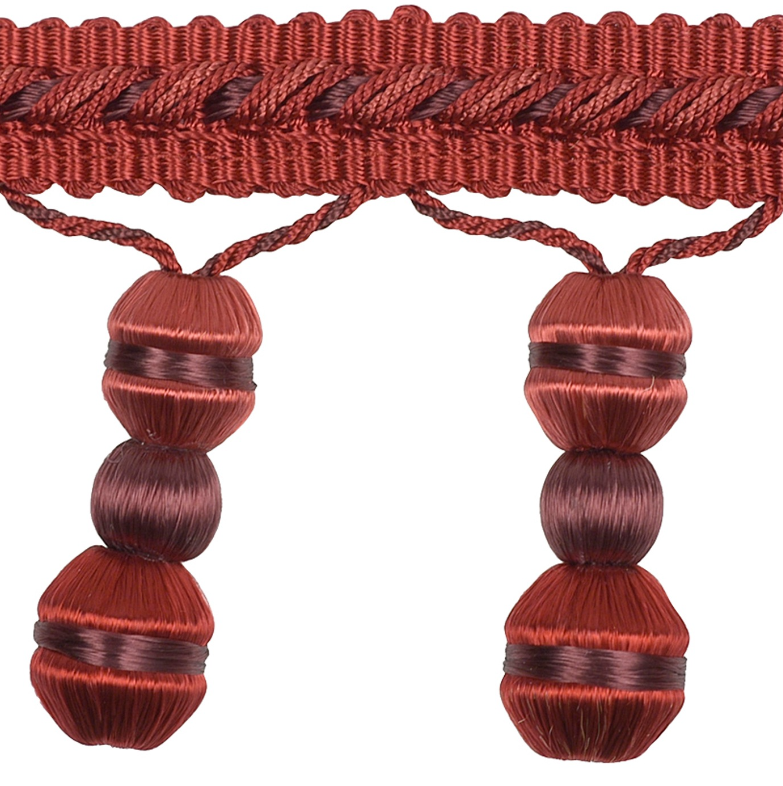 Belleforge Beaded Fringe 60mm Trim Garnet