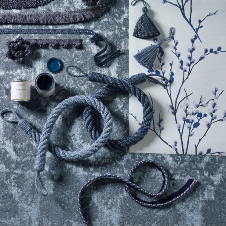 Laura Ashley Flanged Cord Braided Trim Pale Sea Spray