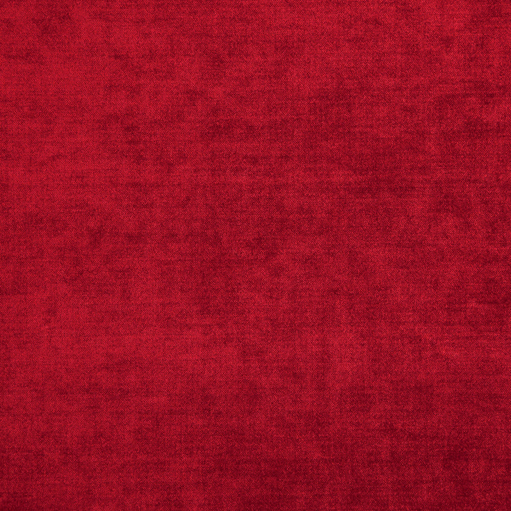 Casa Velvet fabric in juicy red colour, ideal for luxury home décor and upholstery. Durable, washable, and perfect for crafting projects.