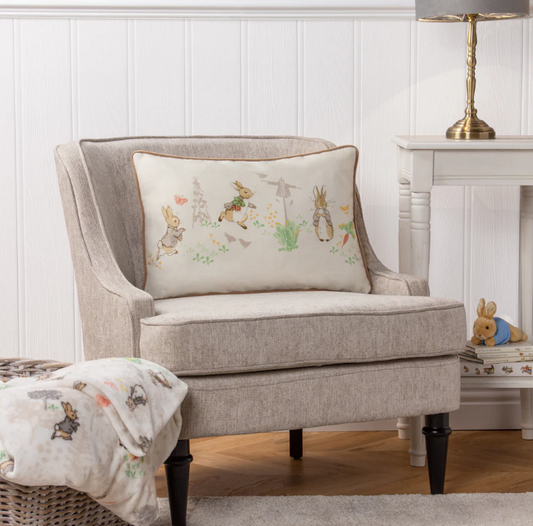 Classic Peter Rabbit™ Rectangular Cushion Natural