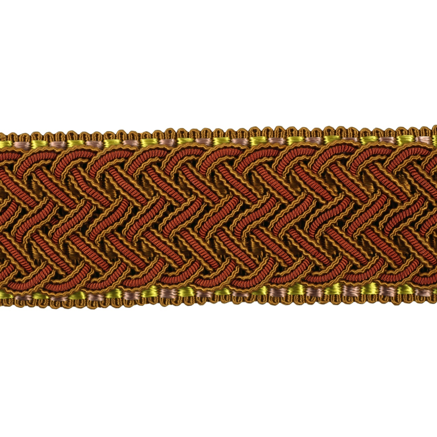 Decoluxe Braided Border 45mm Trim Burnished Copper