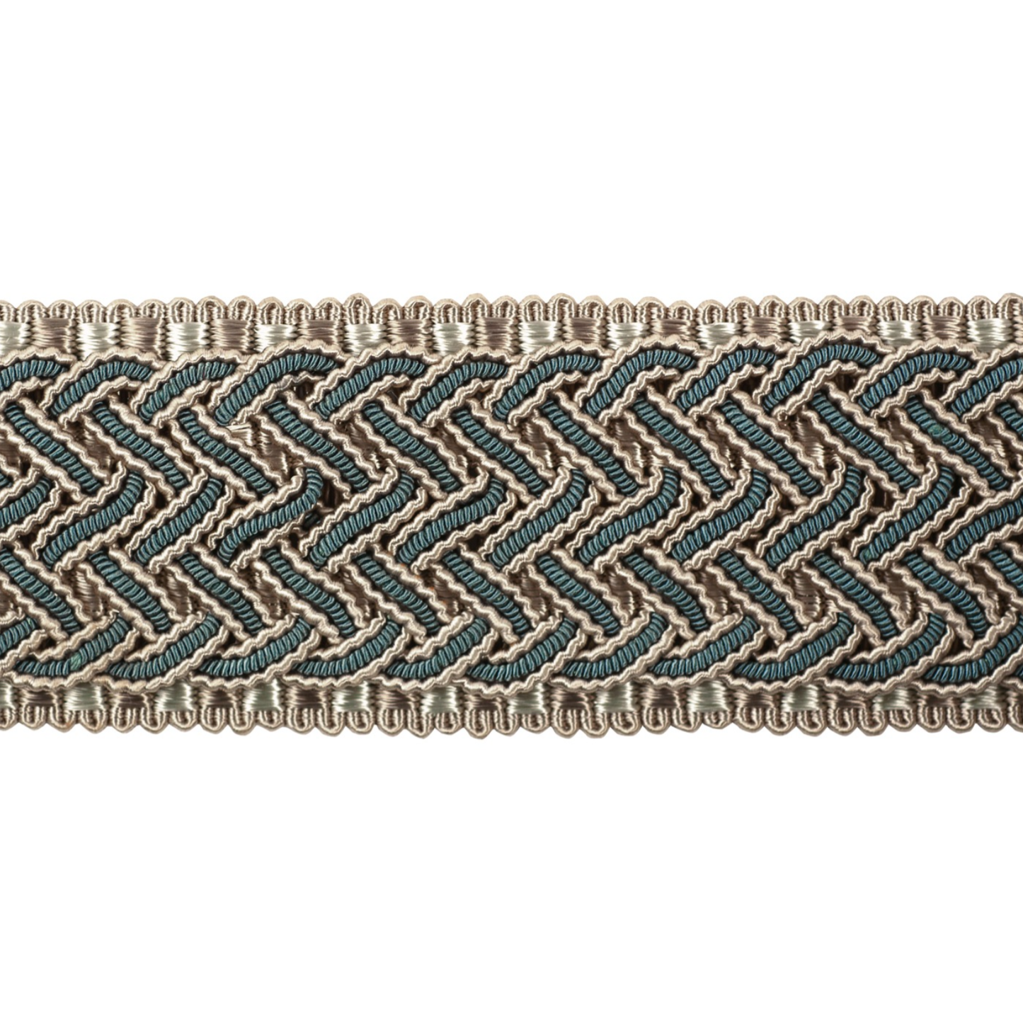 Decoluxe Braided Border 45mm Trim Seafoam