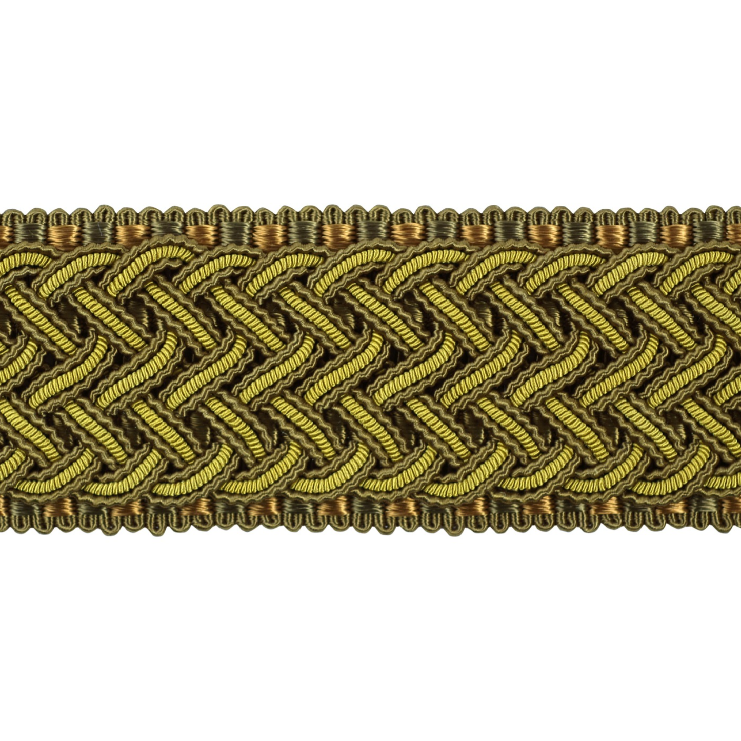 Decoluxe Braided Border 45mm Trim Verdant Gold