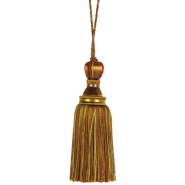 Decoluxe 13cm Decorative Key Tassel Burnished Copper