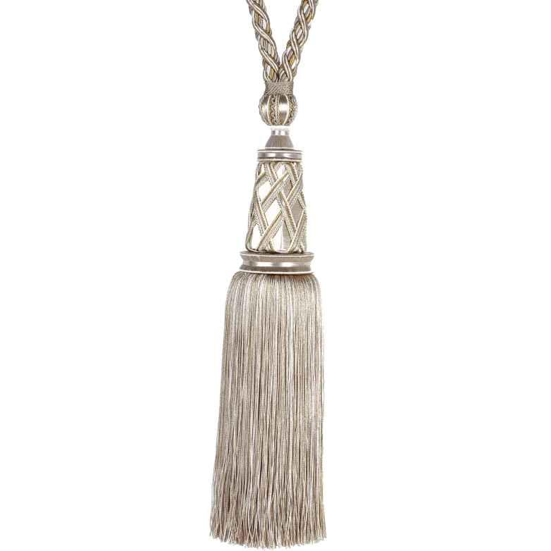 Decoluxe Decorative Single Tassel Tieback French Grey