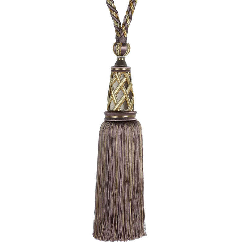 Decoluxe Decorative Single Tassel Tieback Heather