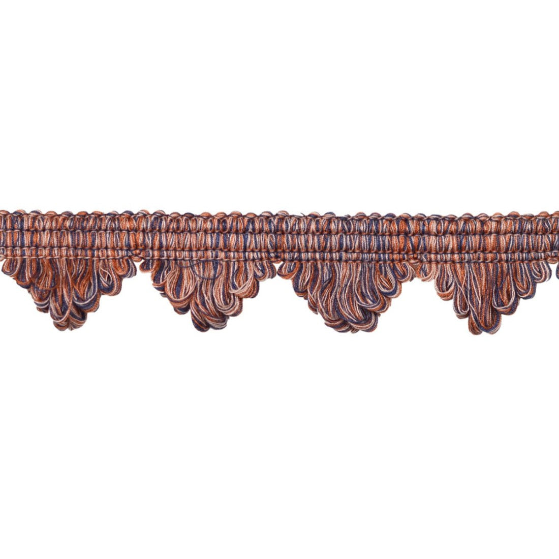Laura Ashley Fan Edge Braid Fringe Trim Crimson Mix