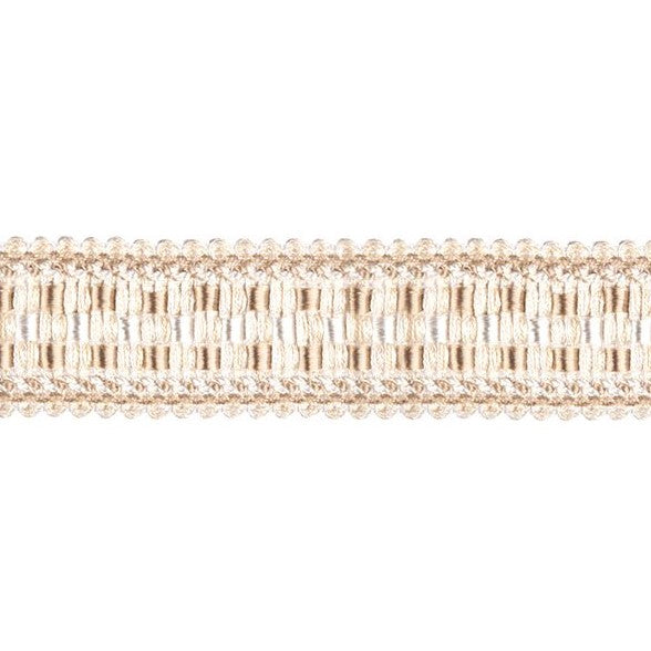 Florence Braid Trim Beige, featuring intricate woven design for curtain and fabric decoration.