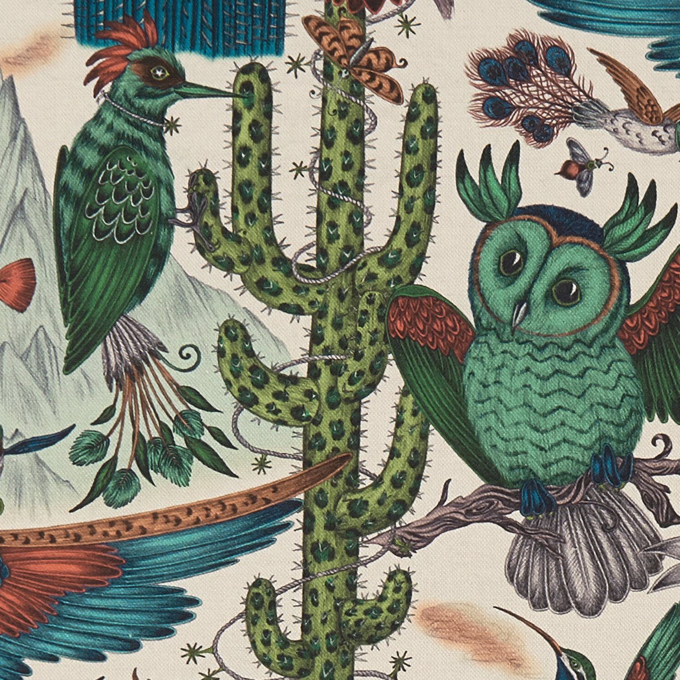 Frontier Green Linen Fabric