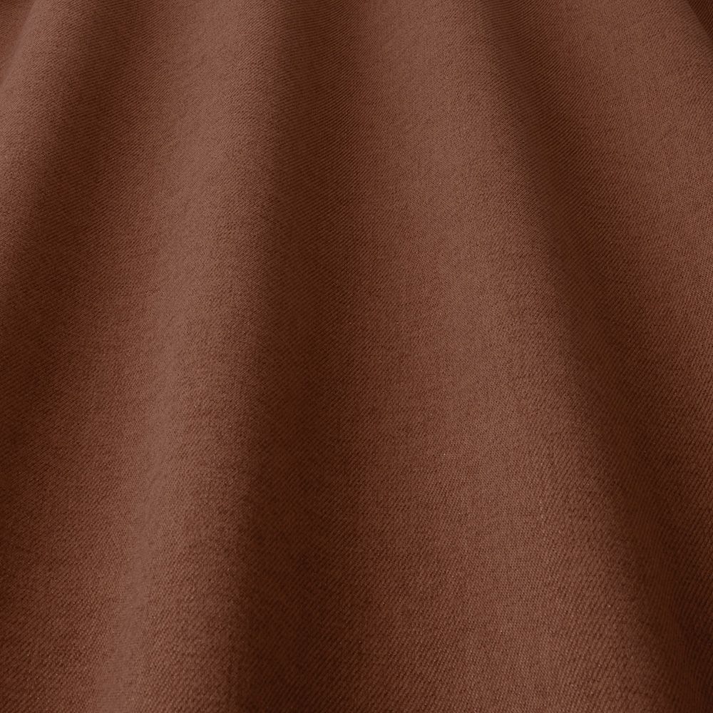 Glenmore Plain Fabric Vermillion showcasing a smooth drape and warm reddish-brown hue, perfect for durable and stylish upholstery applications.