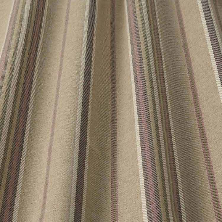 Close-up of Glenmore Stripe Fabric Oat showcasing its textured weave and durable, stain-resistant material, perfect for home and garden upholstery projects.