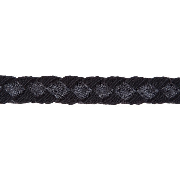 Grandeur Ribbon Plait Cord Trim Noir