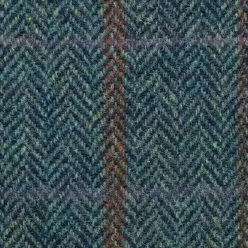 Highridge Stripe Herringbone Wool Tweed Fabric