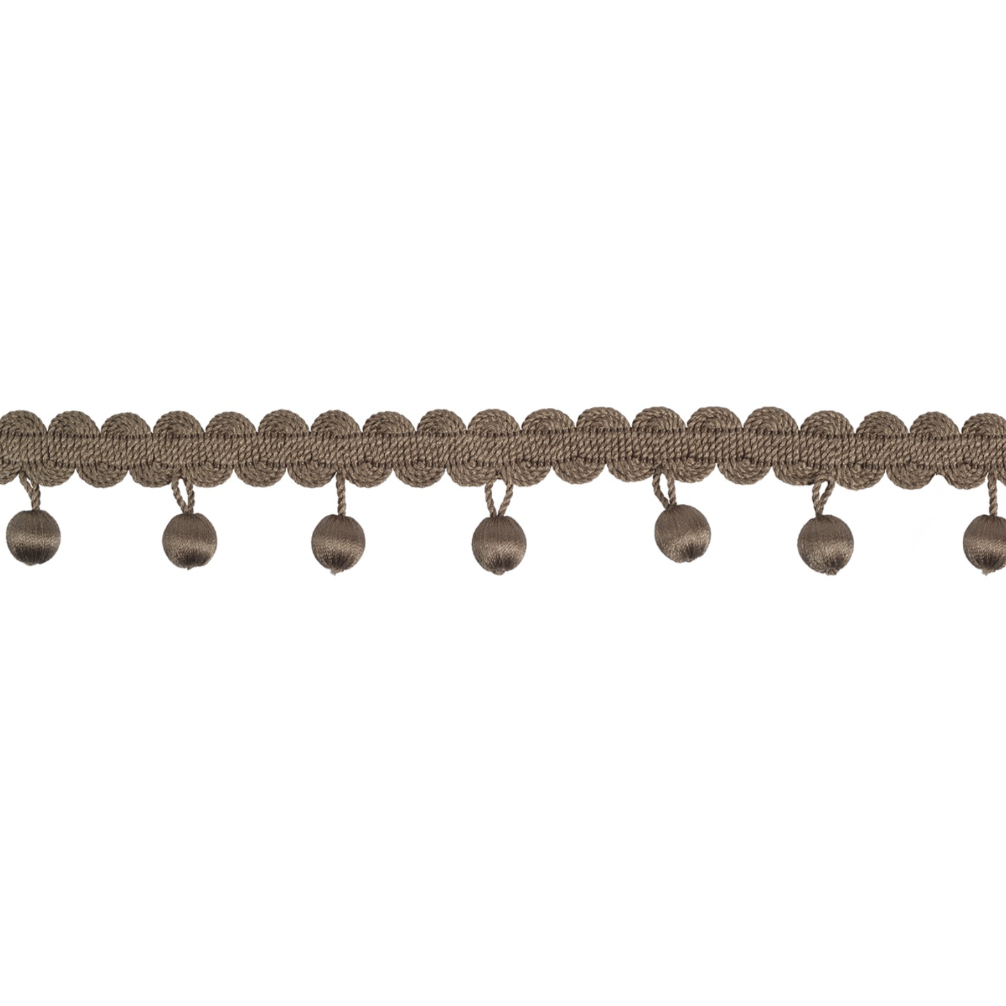 Lucent Beaded Fringe 25mm Trim Mocha