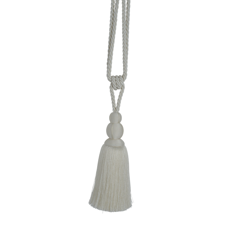 Lucent Single Tassel Tieback Vanilla