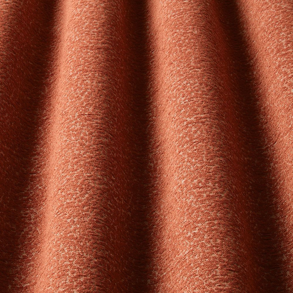 Close-up of Marl Chenille Fabric in rust colour, showcasing its soft texture and durability for upholstery applications.