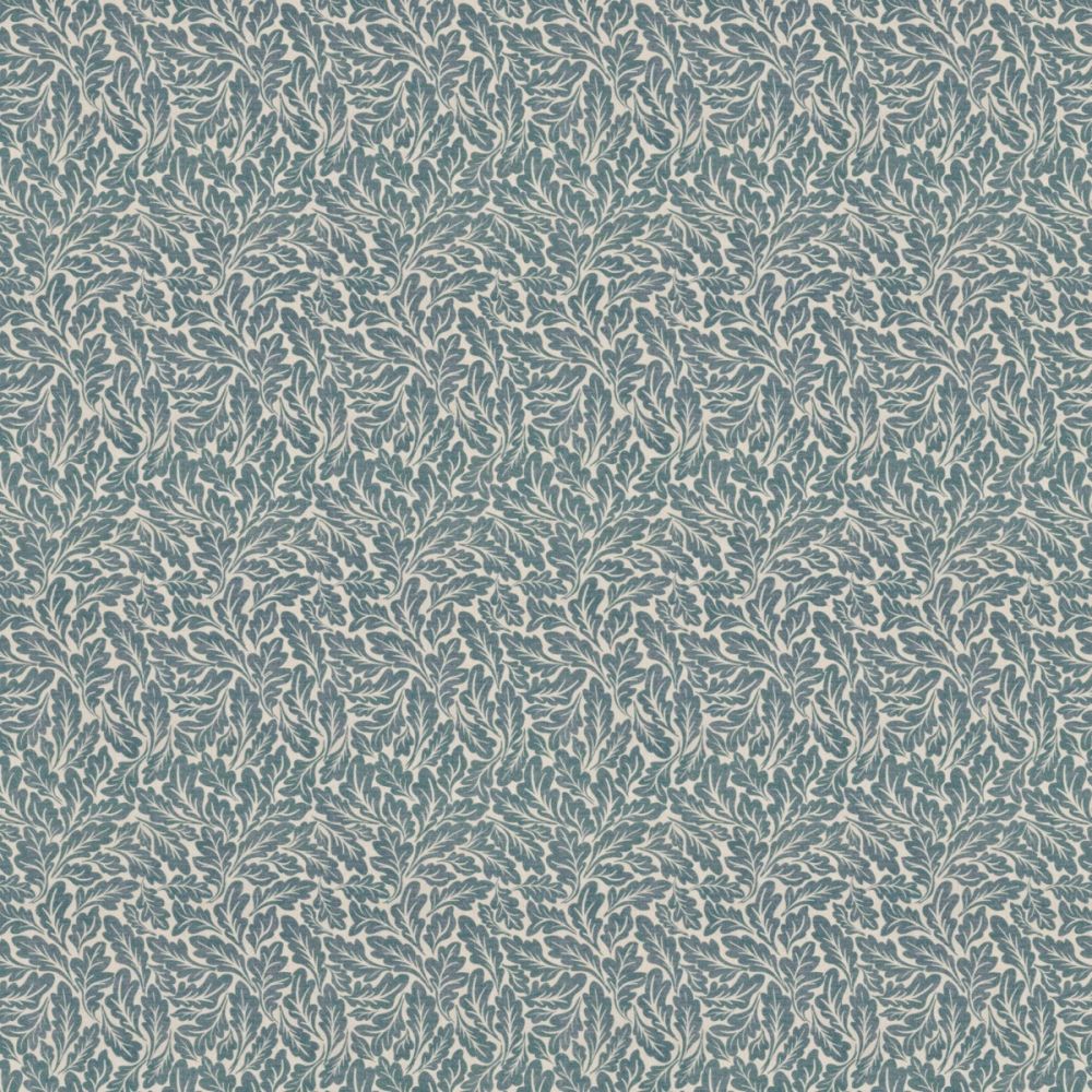 Oak Leaf Dusky Teal Drapery Blind Accessories Fabric