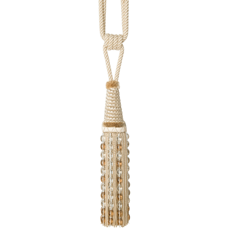Orlaine Beaded Tassel Tieback Champagne