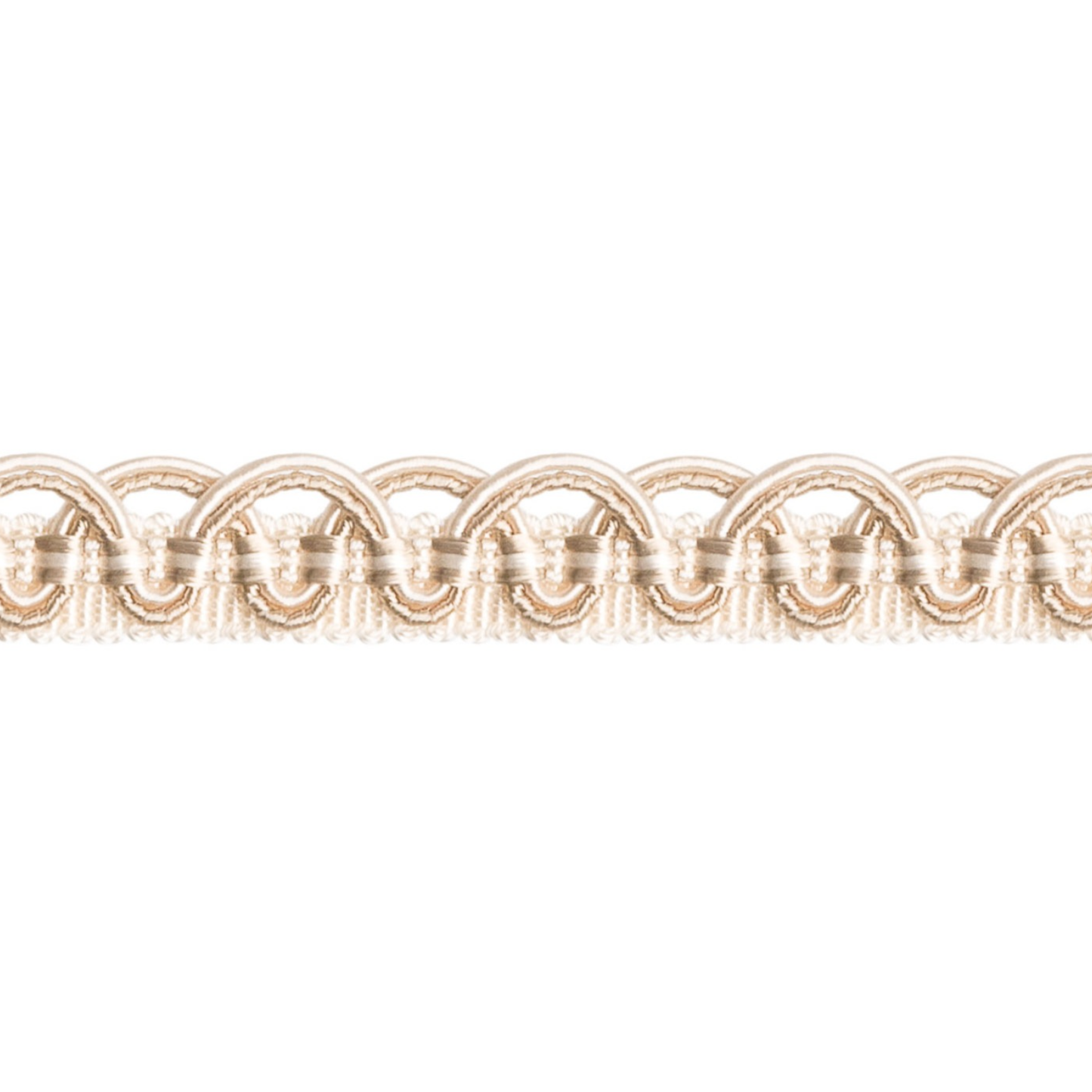 Decorative 12mm gimp trim on a white background
