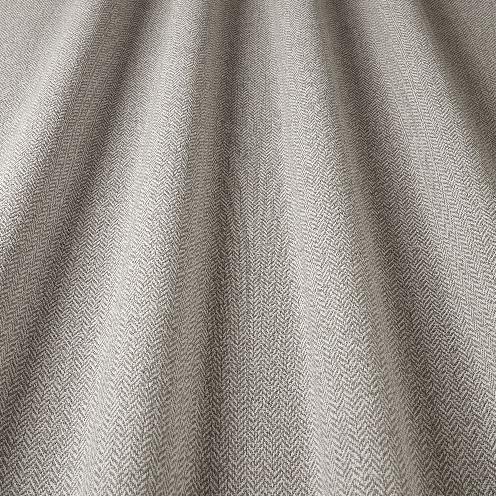 Close-up of gray fabric with a subtle pattern