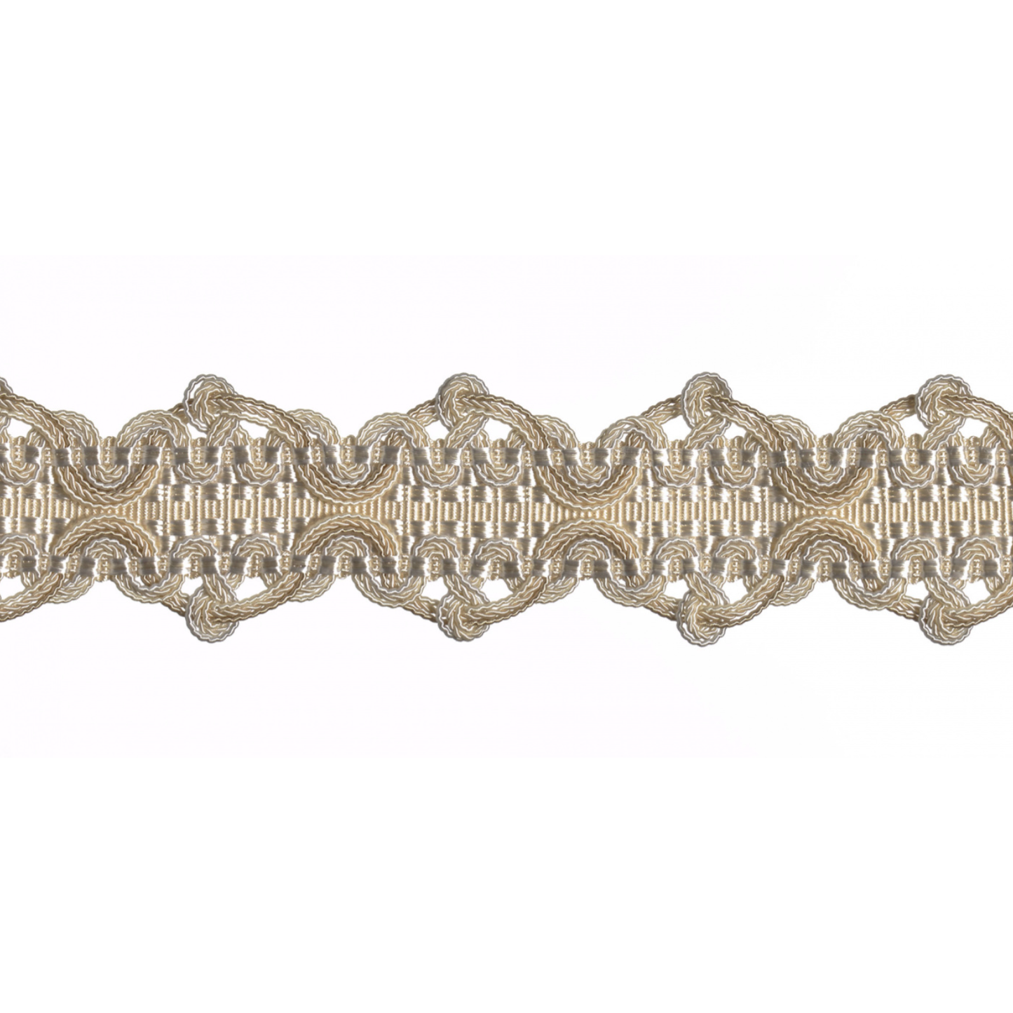 Decorative braid 50mm trim on a white background