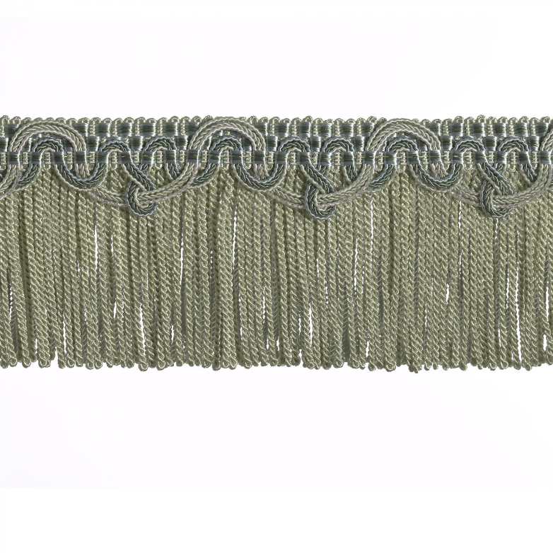 Decorative fringe trim on a white background
