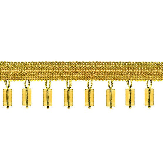 Signature Beaded Fringe Old Gold