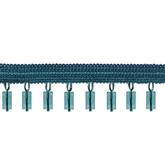 Signature Beaded Fringe Teal