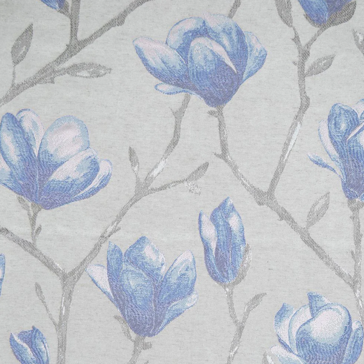 Soulby Floral Woven Jacquard Bluebell Curtain Fabric