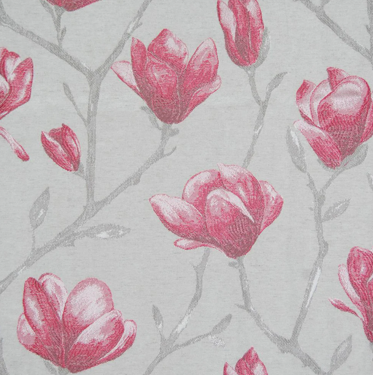 Soulby Floral Woven Jacquard Poppy Cushion Fabric