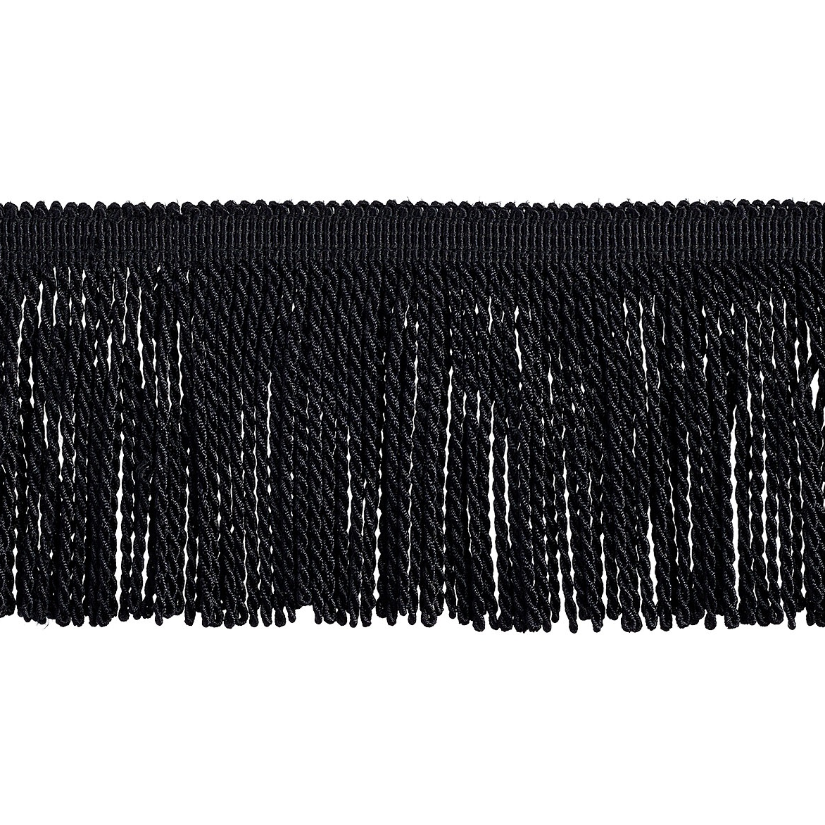 Valenza Bullion Fringe 80mm Trim Black Truffle