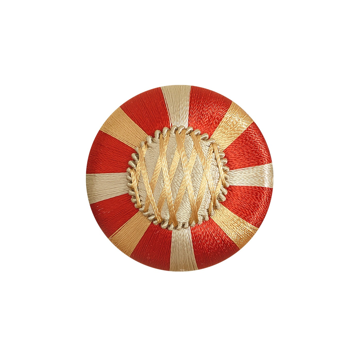 Valenza Decorative Braided Passementerie Rosette Cardinal