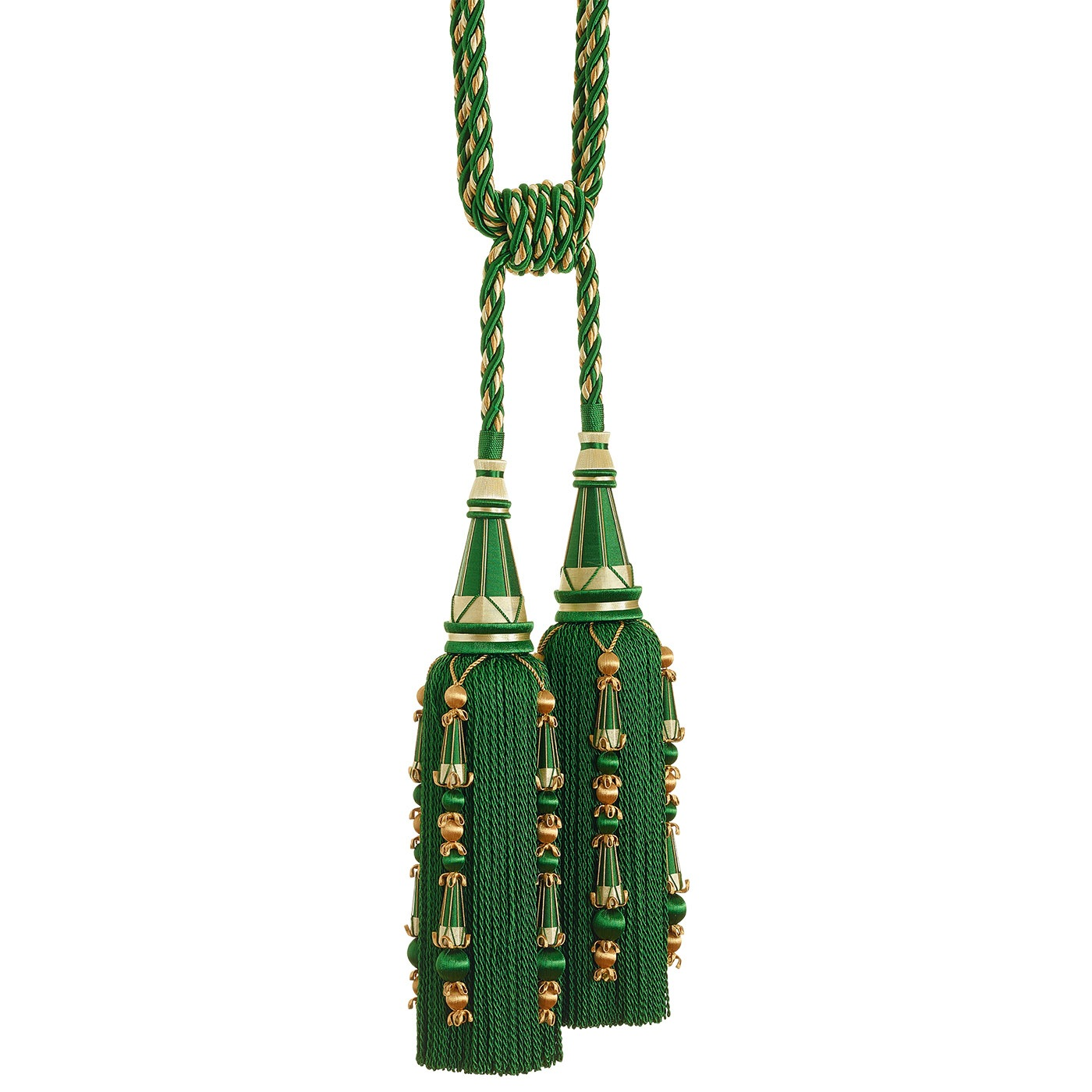 Valenza Decorative Double Tassel Tieback Medici Green