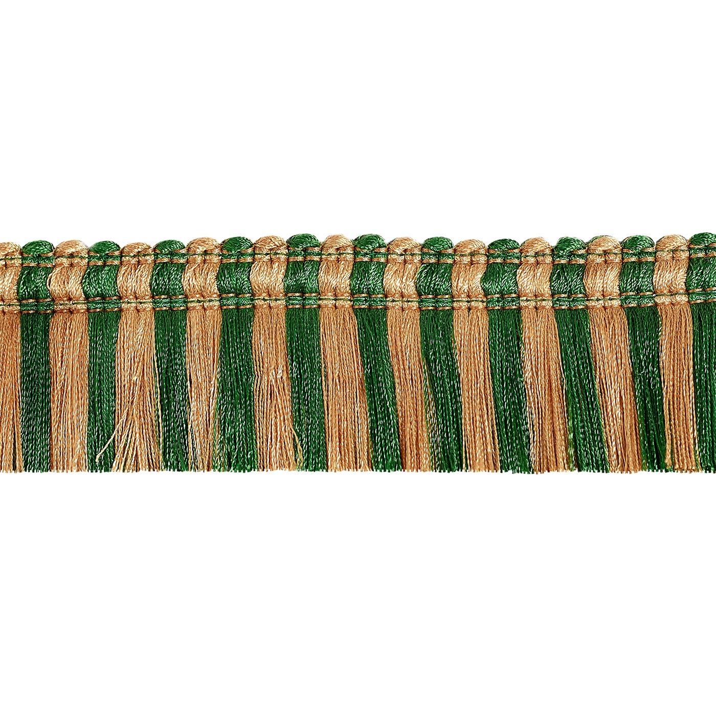 Valenza Two Tone Brush Fringe 50mm Trim Medici Green