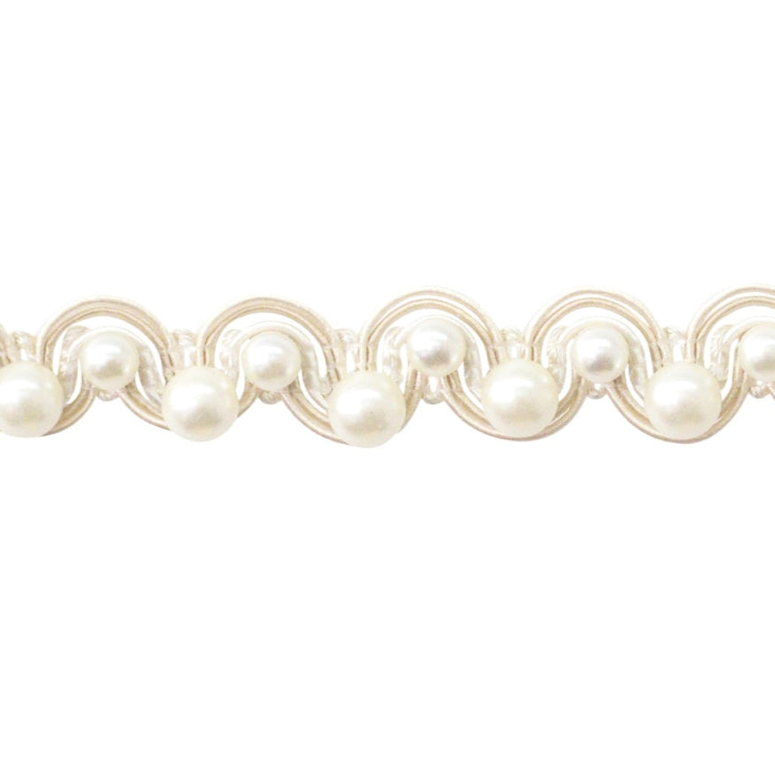 Verona Pearl Gimp Trim Cream