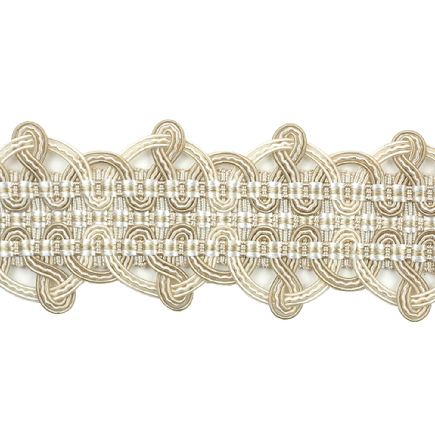 Decorative lace trim on a white background