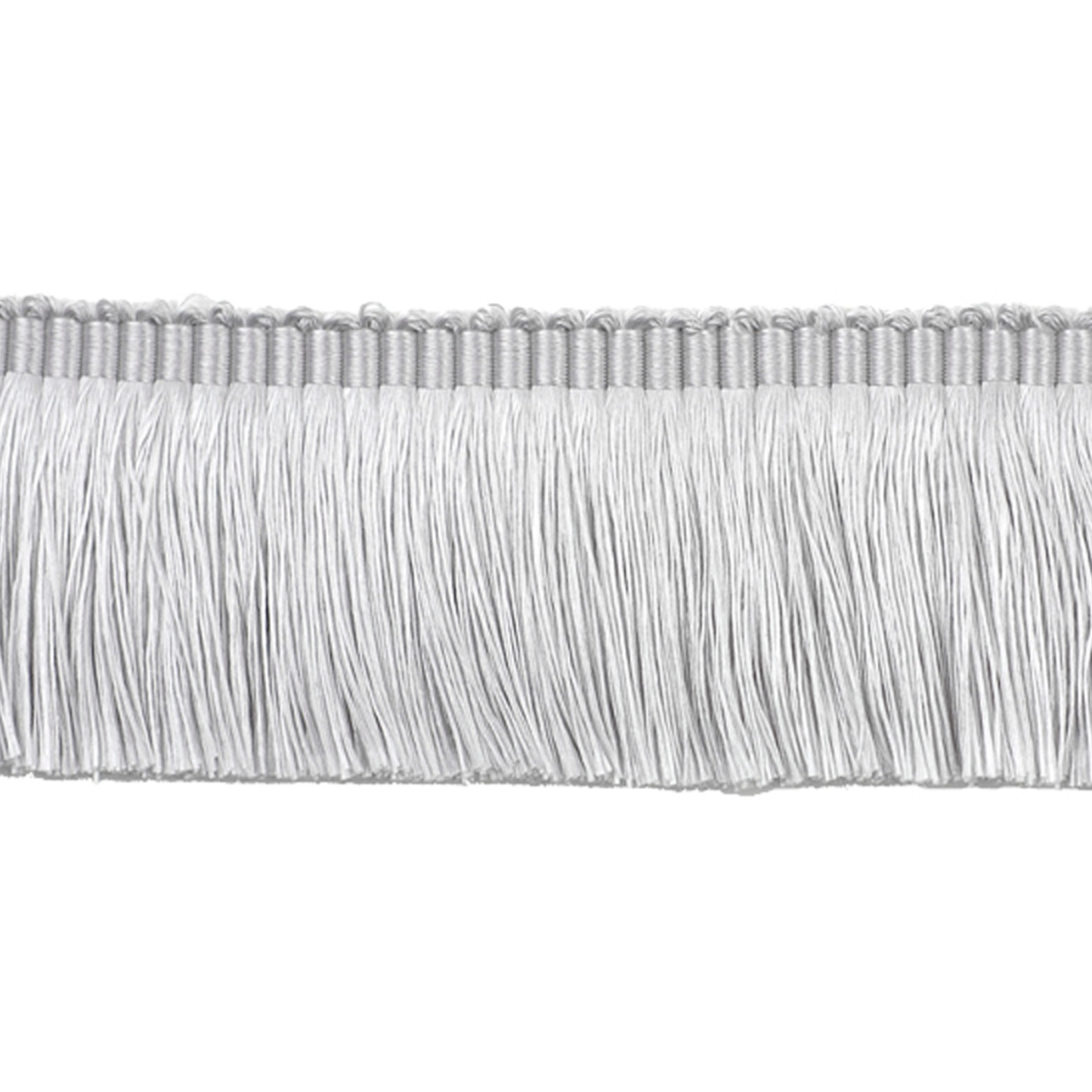 Versailles Silk Moss Fringe 40mm Trim Silver Lilac
