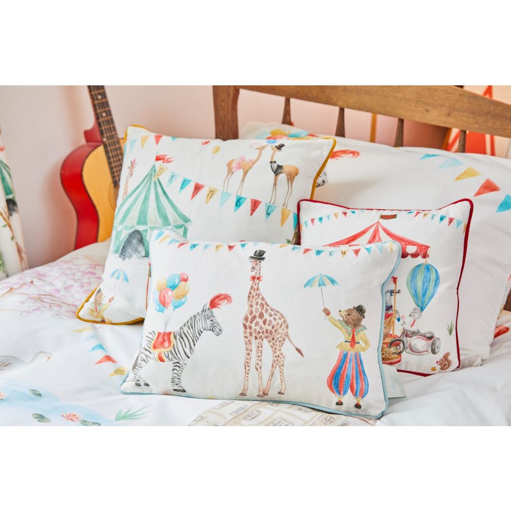 Le Cirque du Chateau Circus Piped Edge Rectangular Cushion