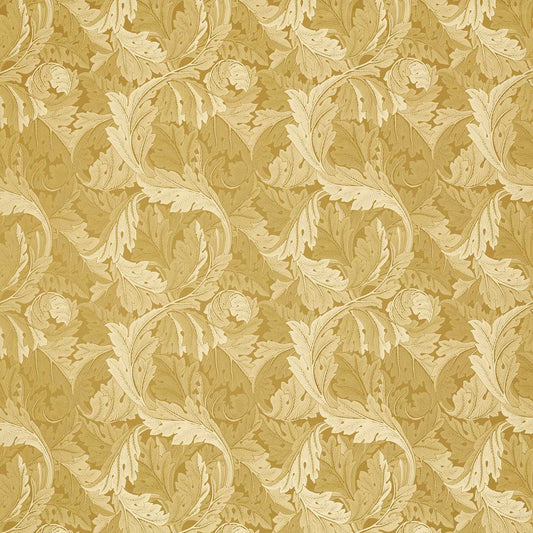 William Morris Acanthus Jacquard Gold Fabric for Upholstery