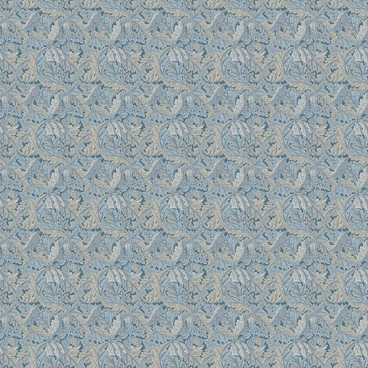 William Morris Acanthus Fabric Small Scale Denim for Upholstery 