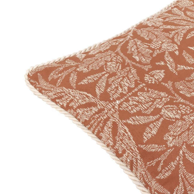 Acorn Tonal Jacquard Cushion Brick