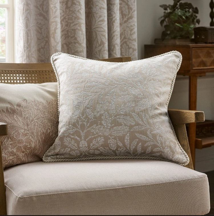 Acorn Tonal Jacquard Cushion Linen